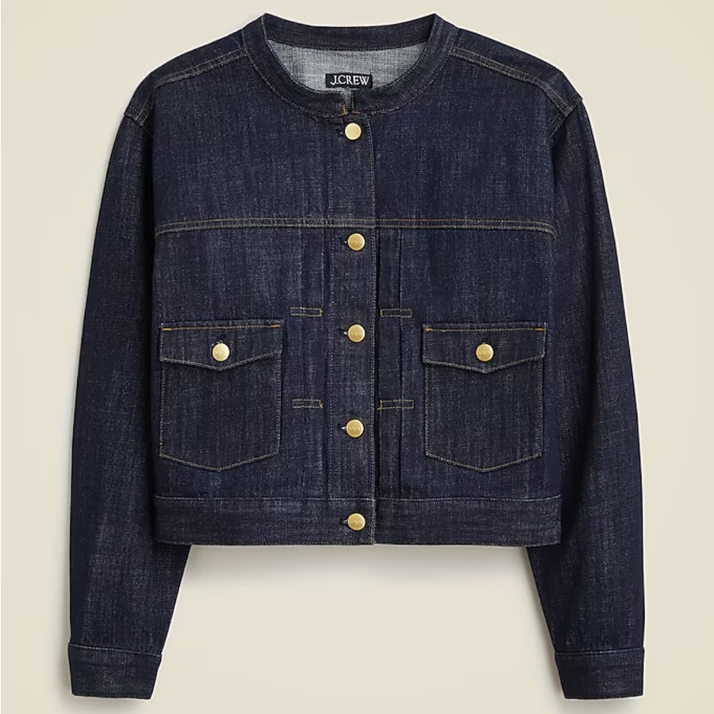 NWT Jcrew Denim Lady jacket in rinse wash XL